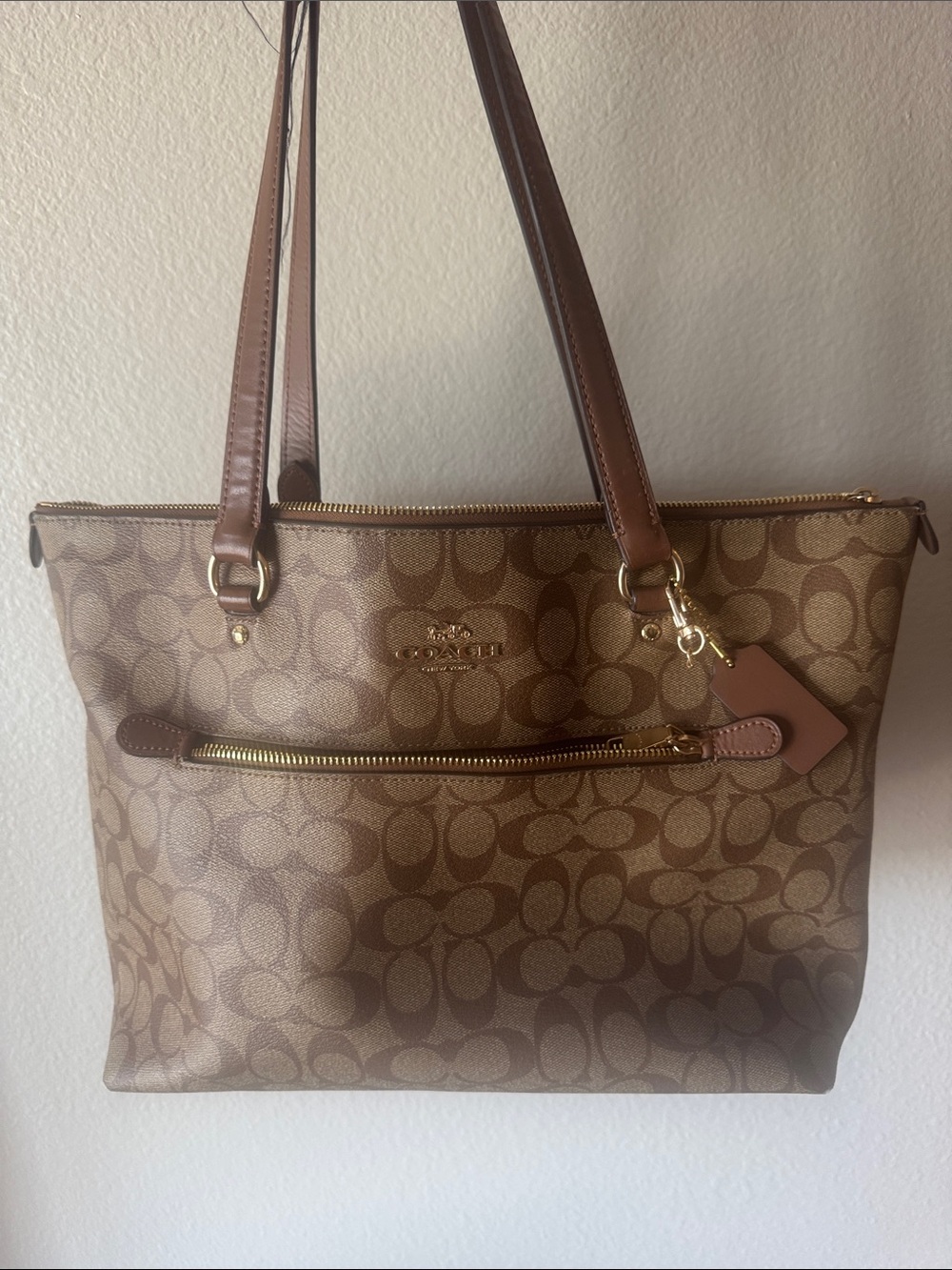 Coach Brown Signature Canvas & Leather Tote